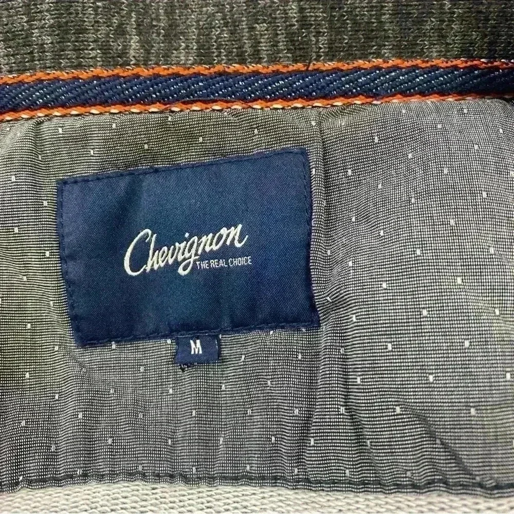 Chevignon Sweater Cardigan Blue &  Gray Winter Button Grey Warm Medium Jacket